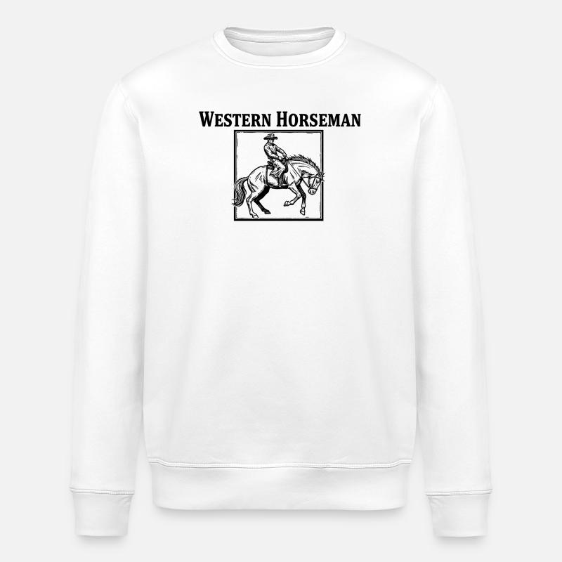 Der Einsame Reiter - Stanley/Stella Unisex Bio-Sweatshirt ROLLER - Weiß