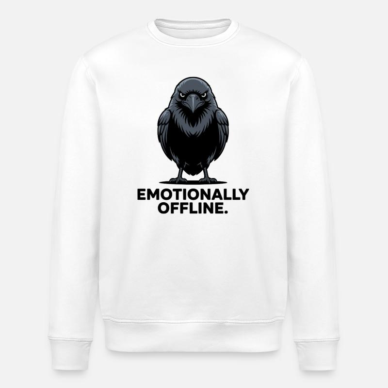 Raven Emotions: Offline-Einstellungsdesign - Stanley/Stella Unisex Bio-Sweatshirt ROLLER - Weiß