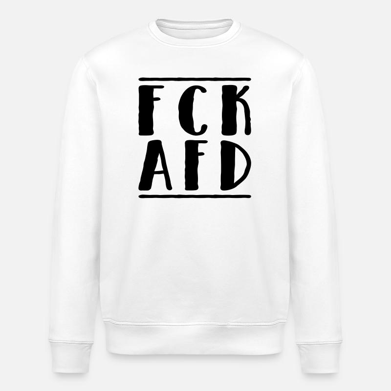 Fck Afd - Stanley/Stella Unisex Bio-Sweatshirt ROLLER - Weiß