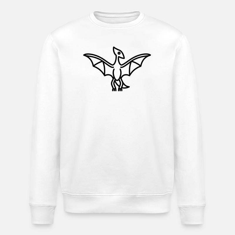 Pterodactyl - Stanley/Stella ROLLER Unisex Organic Sweatshirt - white