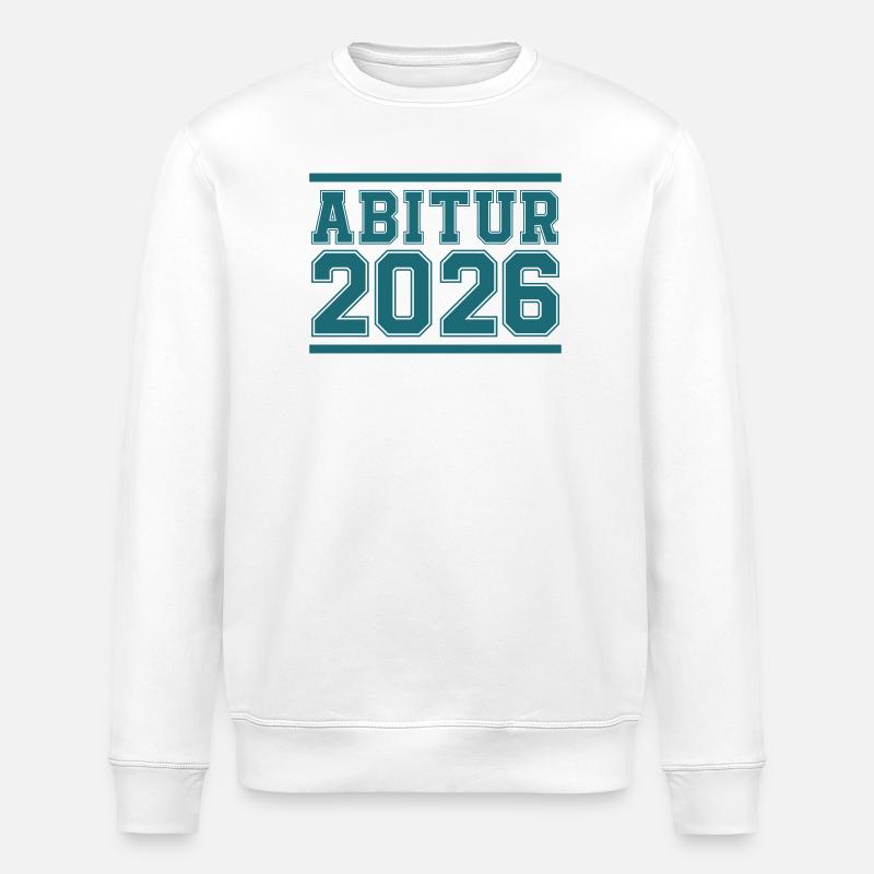 Abitur 2026 Blockschrift Logo - Stanley/Stella Unisex Bio-Sweatshirt ROLLER - Weiß