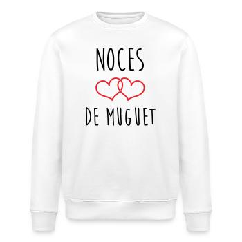 Maiglöckchen-Hochzeit 13 Jahre Ehe - Stanley/Stella Unisex Bio-Sweatshirt ROLLER - Weiß - Vorne - Nik (191cm)