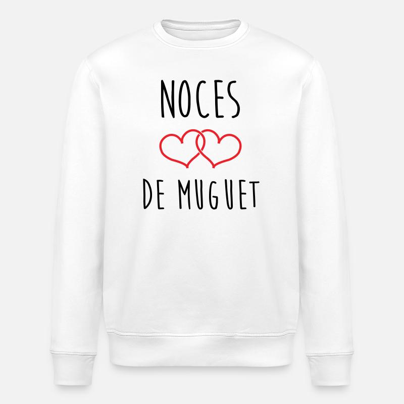 Noces de Muguet 13 ans de mariage - Sweat bio ROLLER Stanley/Stella Unisexe - blanc