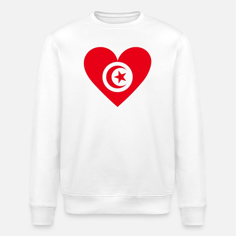 Herz Halbmond Stern - Stanley/Stella Unisex Bio-Sweatshirt ROLLER - Weiß