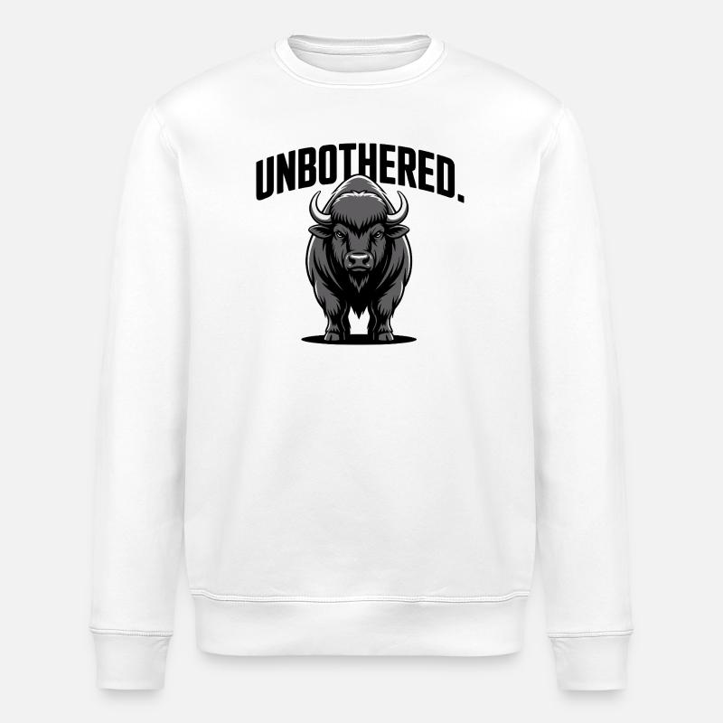 Emblème du taureau indifférent - Sweat bio ROLLER Stanley/Stella Unisexe - blanc