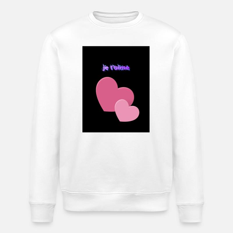 Ich liebe dich - Stanley/Stella Unisex Bio-Sweatshirt ROLLER - Weiß