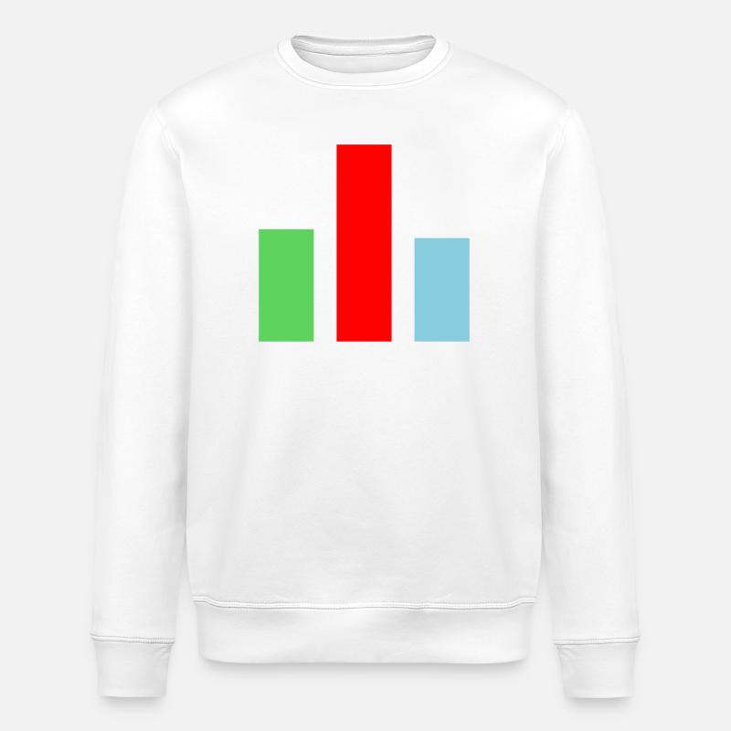 Bar Chart Statistics - Stanley/Stella ROLLER Unisex Organic Sweatshirt - white