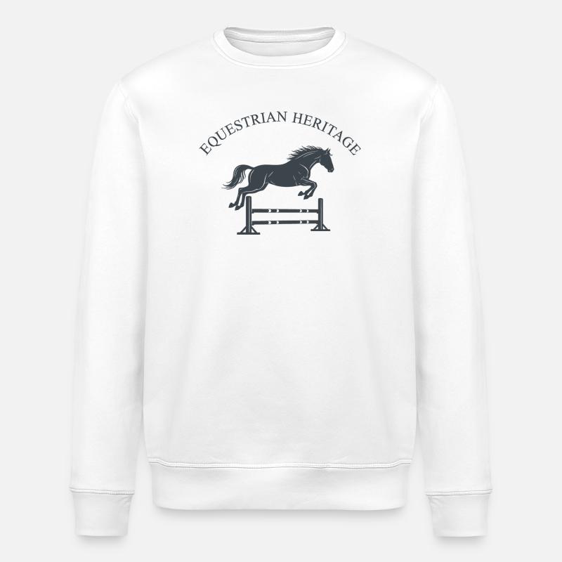 Saut d’obstacles du patrimoine équestre - Sweat bio ROLLER Stanley/Stella Unisexe - blanc