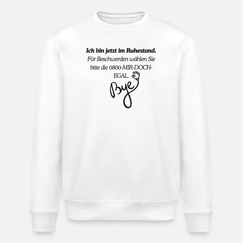 Ruhestand Design - Stanley/Stella Unisex Bio-Sweatshirt ROLLER - Weiß