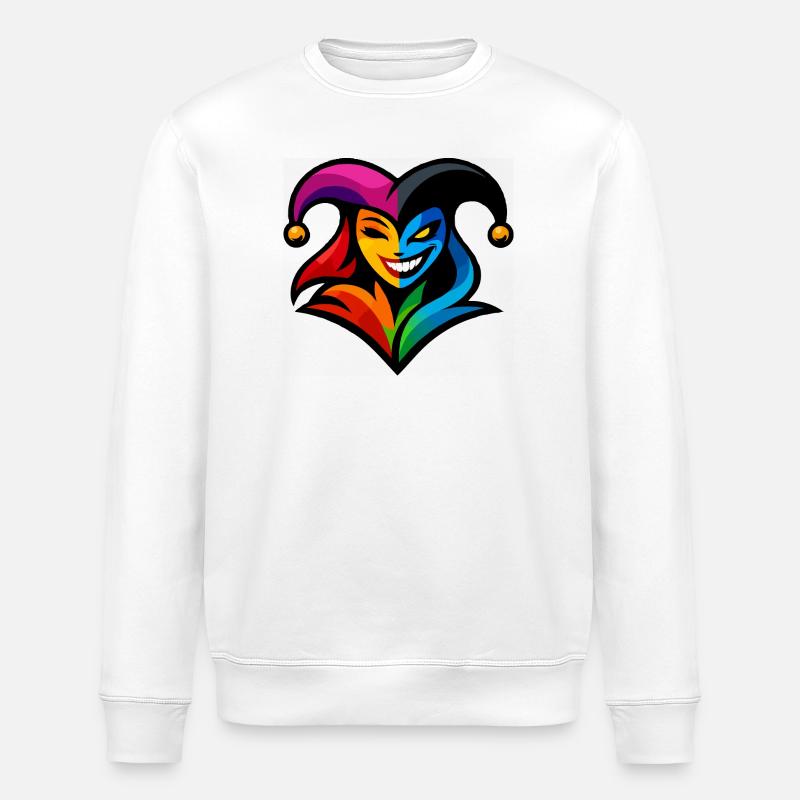 Cœur de Bouffon Joyeux - Sweat bio ROLLER Stanley/Stella Unisexe - blanc