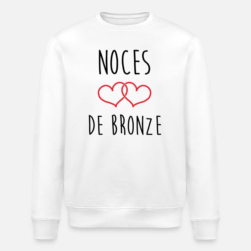 noces de bronze 22 ans d'amour - Sweat bio ROLLER Stanley/Stella Unisexe - blanc