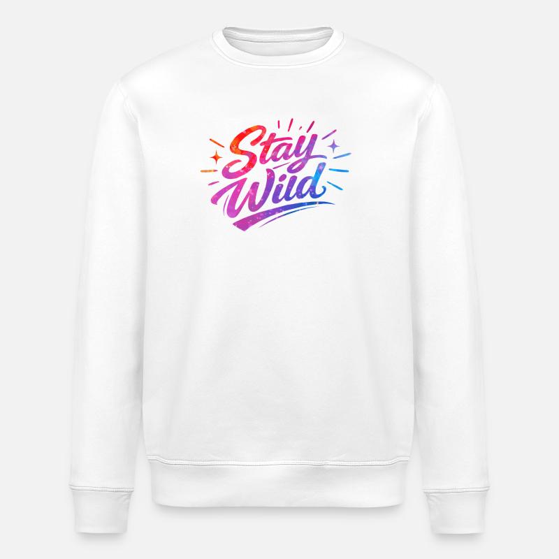 Stay_wild_ - Stanley/Stella Unisex Bio-Sweatshirt ROLLER - Weiß