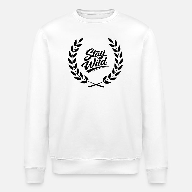Stay wild - Stanley/Stella ROLLER Unisex Organic Sweatshirt - white