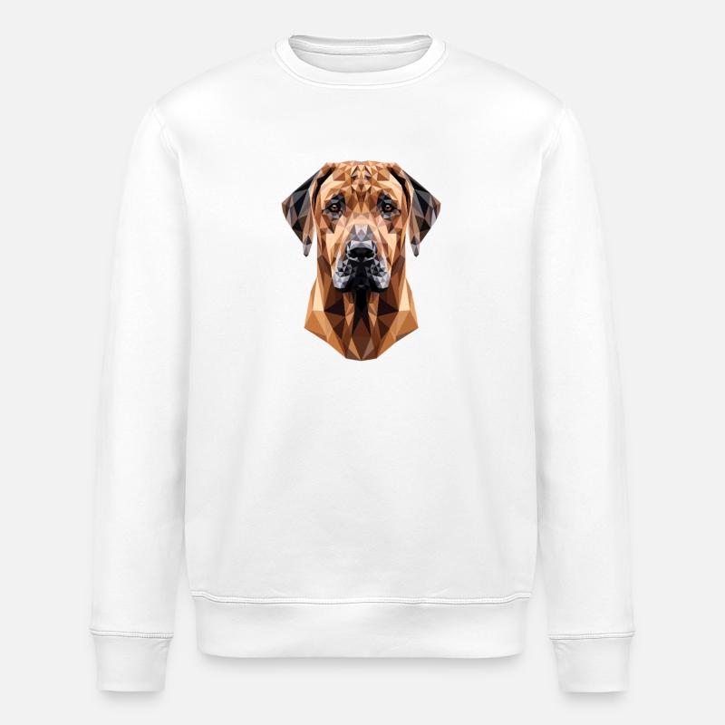 Rhodesian Ridgeback Jagdhund Hunde Stolz Ridgeback - Stanley/Stella Unisex Bio-Sweatshirt ROLLER - Weiß