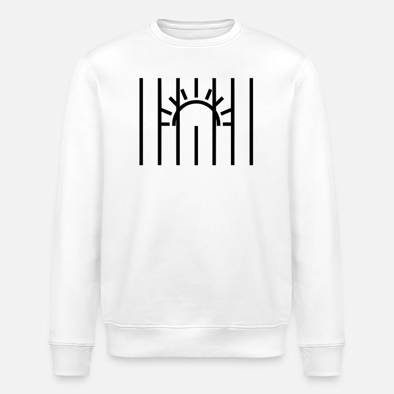 Sun Behind Bars Prison - Stanley/Stella ROLLER Unisex Organic Sweatshirt - white