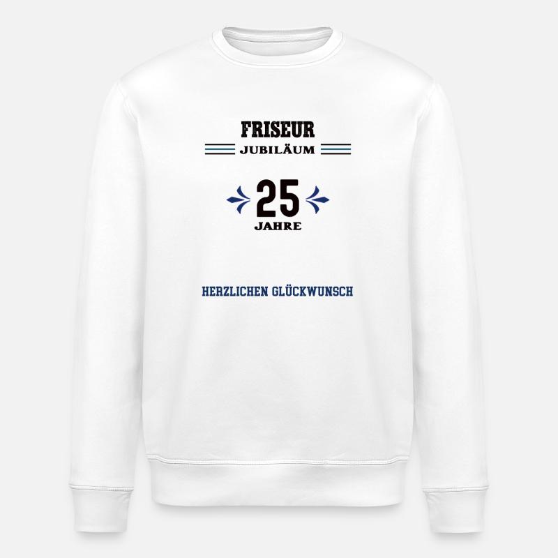 25e anniversaire de coiffeur 25e anniversaire - Sweat bio ROLLER Stanley/Stella Unisexe - blanc