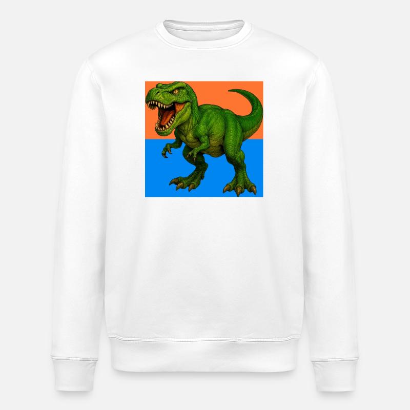 Dinosaurier - Stanley/Stella Unisex Bio-Sweatshirt ROLLER - Weiß