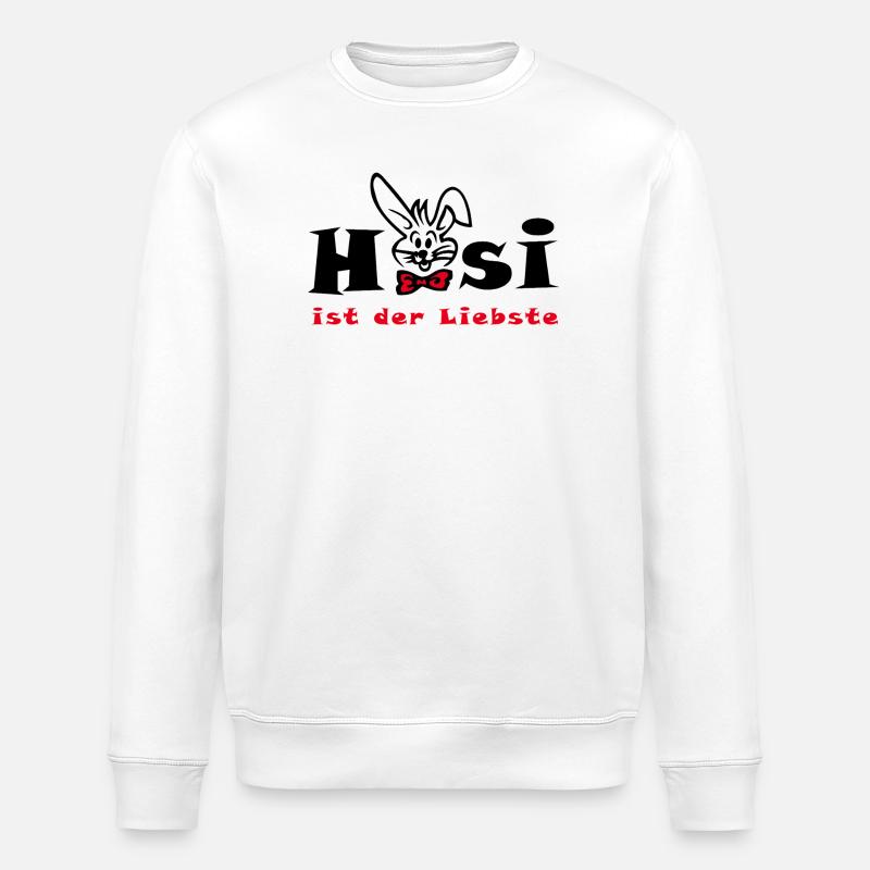 Hasi ist der Liebste Ostern - Stanley/Stella Unisex Bio-Sweatshirt ROLLER - Weiß