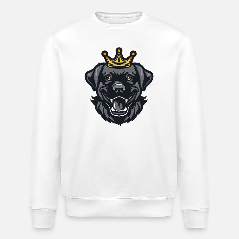 Couronne de chien labrador - Sweat bio ROLLER Stanley/Stella Unisexe - blanc