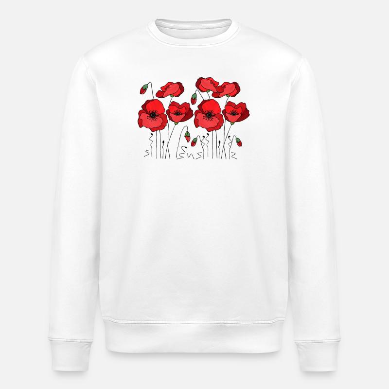 Fleur - Sweat bio ROLLER Stanley/Stella Unisexe - blanc