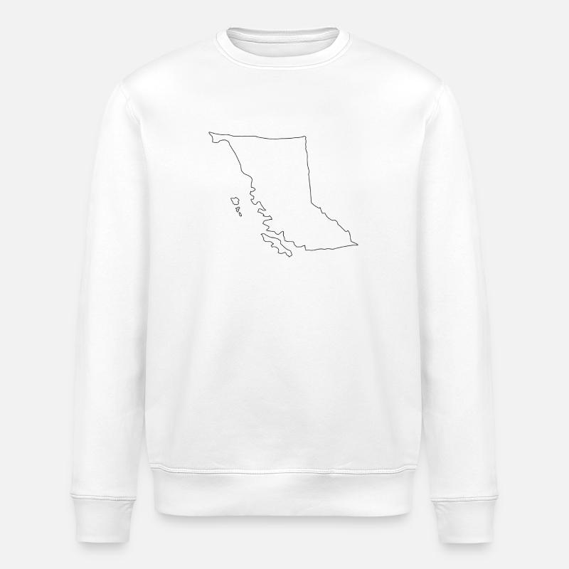 British Columbia map - Stanley/Stella ROLLER Unisex Organic Sweatshirt - white