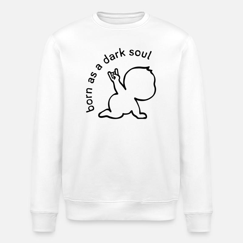 Né en âme sombre - Sweat bio ROLLER Stanley/Stella Unisexe - blanc