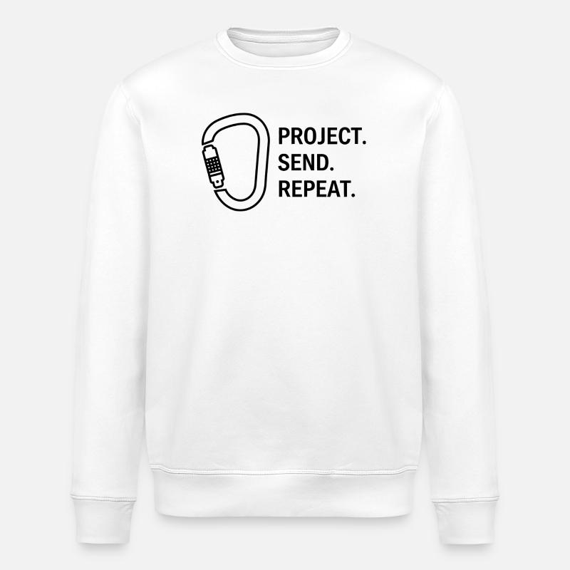 The Climber's Cycle - Stanley/Stella ROLLER Unisex Organic Sweatshirt - white