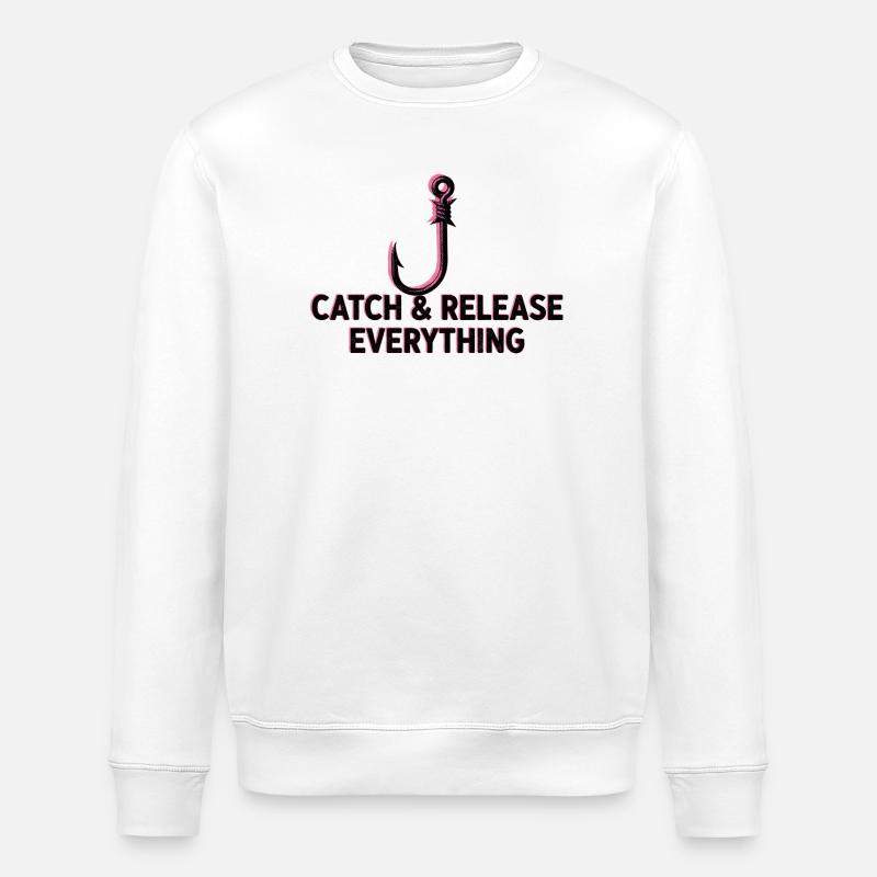 Catch & Release Everything - Stanley/Stella ROLLER Unisex Organic Sweatshirt - white