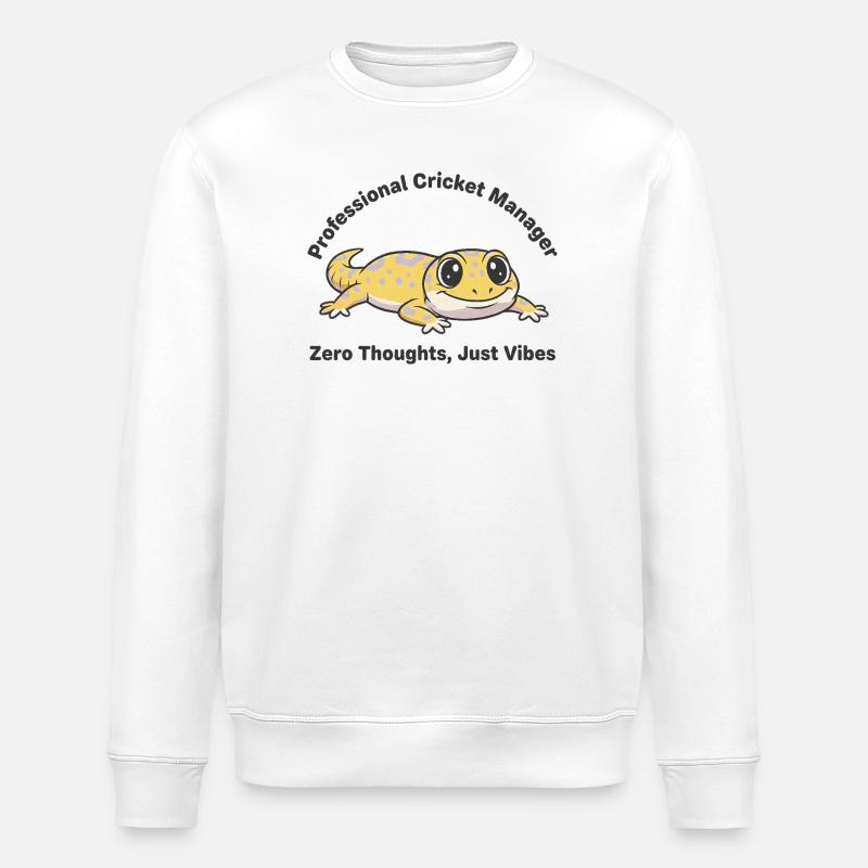 Zero Thoughts Just Vibes Gecko - Sweat bio ROLLER Stanley/Stella Unisexe - blanc