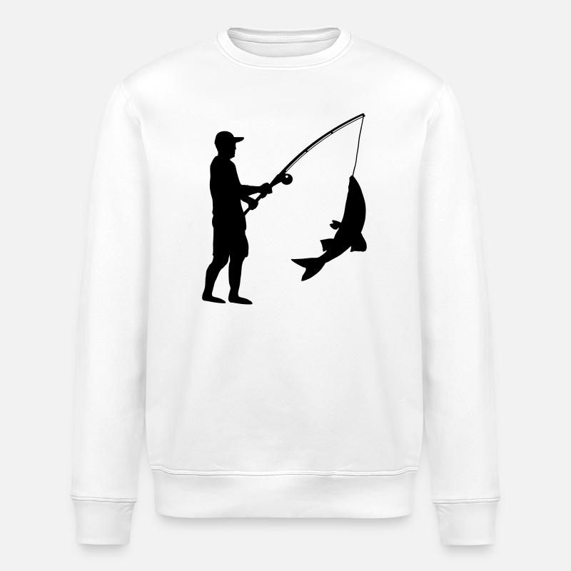 Angeln Angler - Stanley/Stella Unisex Bio-Sweatshirt ROLLER - Weiß