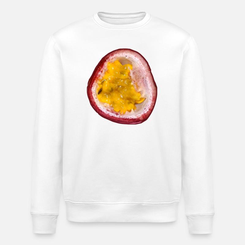 Passion fruit - Stanley/Stella ROLLER Unisex Organic Sweatshirt - white