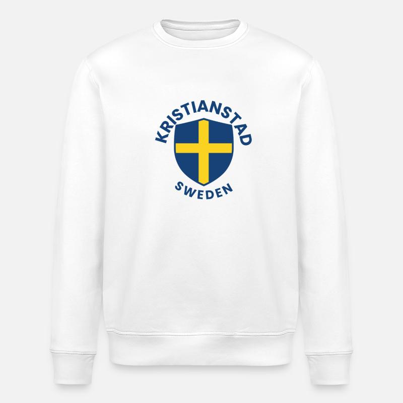 Bouclier Kristianstad avec Croix d’or - Sweat bio ROLLER Stanley/Stella Unisexe - blanc