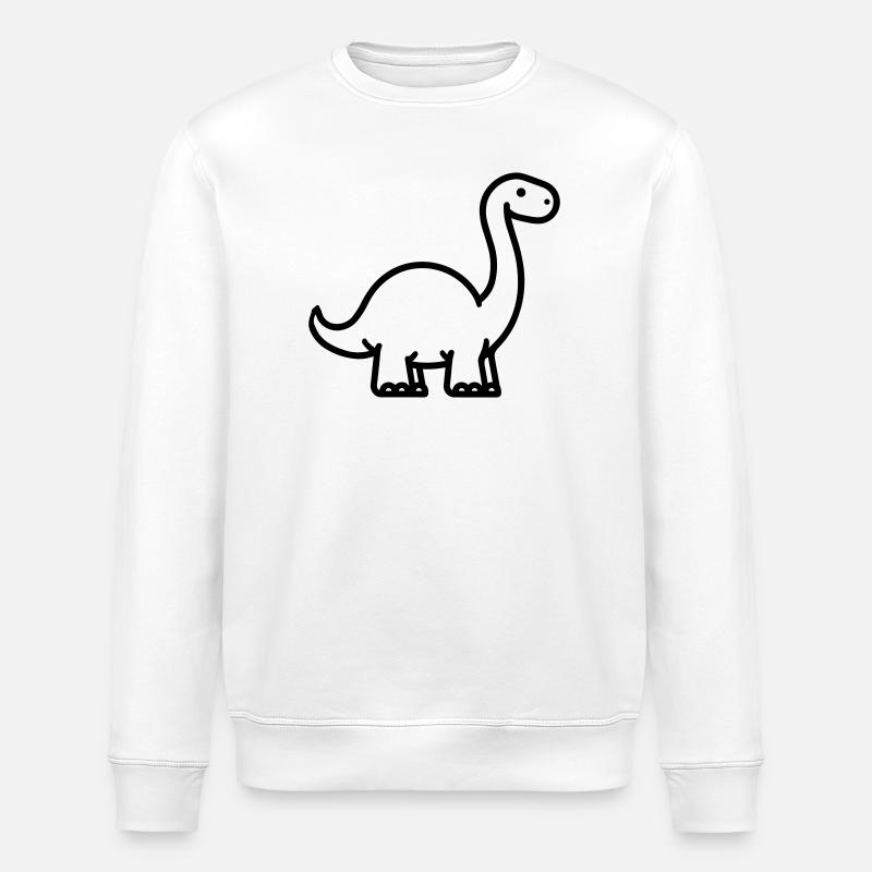 Brontosaurus - Stanley/Stella Unisex Bio-Sweatshirt ROLLER - Weiß