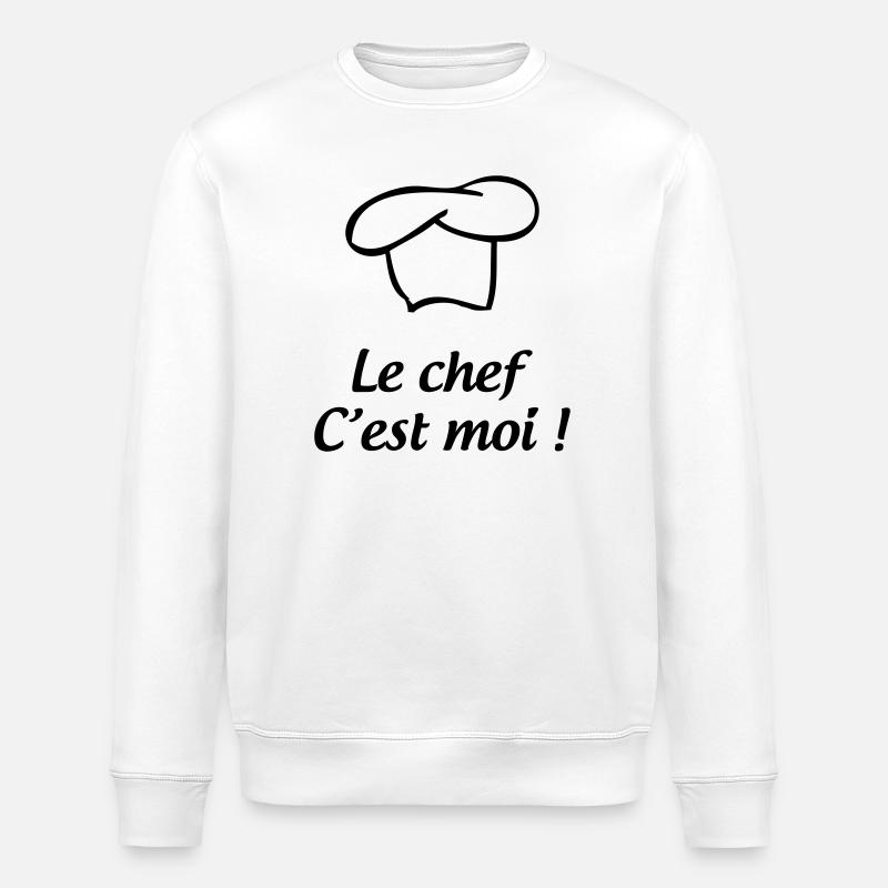Le chef, c’est moi - cuisine - Sweat bio ROLLER Stanley/Stella Unisexe - blanc