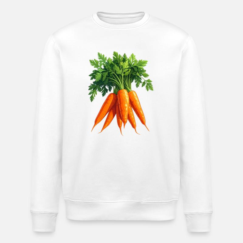 Gulerødder / Gulerødder - Stanley/Stella økologisk unisex-sweatshirt ROLLER - hvid