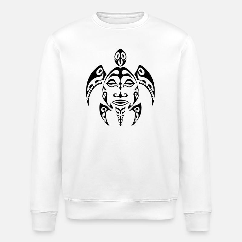 Schildkröte-1-Schwarz - Stanley/Stella Unisex Bio-Sweatshirt ROLLER - Weiß