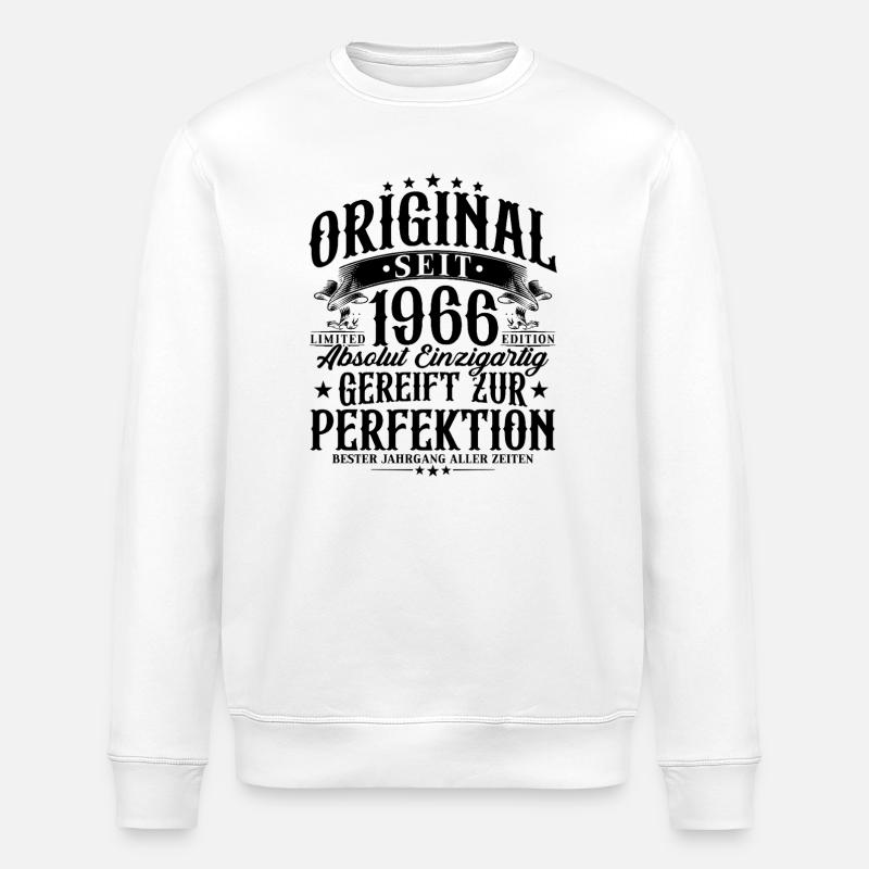 Cadeau d’anniversaire original de 1966 - Sweat bio ROLLER Stanley/Stella Unisexe - blanc
