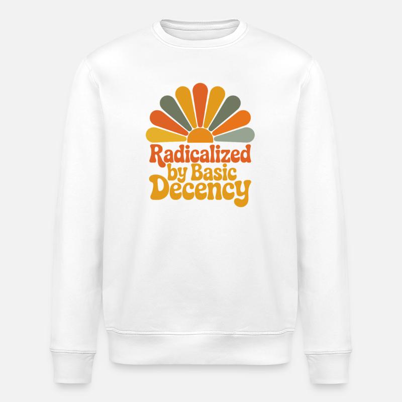 Radicalized by Basic Decency - Stanley/Stella Unisex Bio-Sweatshirt ROLLER - Weiß