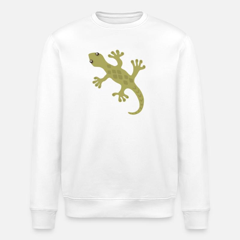 Motif de silhouette Gecko lime - Sweat bio ROLLER Stanley/Stella Unisexe - blanc