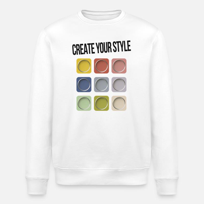 Create Your Style – Modern Statement - Stanley/Stella ROLLER Unisex Organic Sweatshirt - white