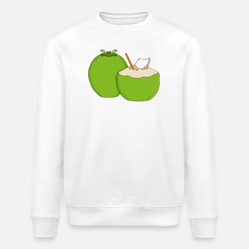 Emerald Coconut Splash - Stanley/Stella Unisex Bio-Sweatshirt ROLLER - Weiß