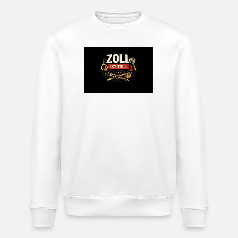 La douane, c’est génial – Retro Grenzwerk - Sweat bio ROLLER Stanley/Stella Unisexe - blanc