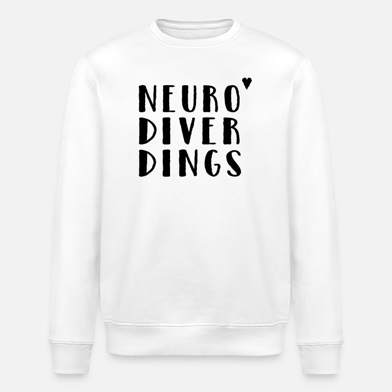 Neurodiverdings - Stanley/Stella Unisex Bio-Sweatshirt ROLLER - Weiß