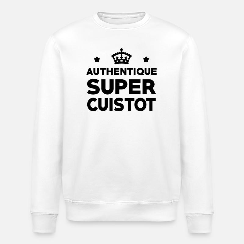 Super Chef - Kitchen - Cook - Stanley/Stella ROLLER Unisex Organic Sweatshirt - white