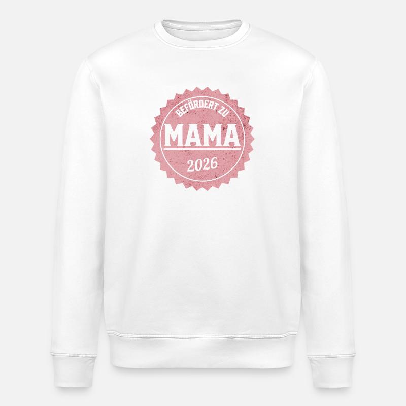 Mama 2026 Beförderung - Stanley/Stella Unisex Bio-Sweatshirt ROLLER - Weiß