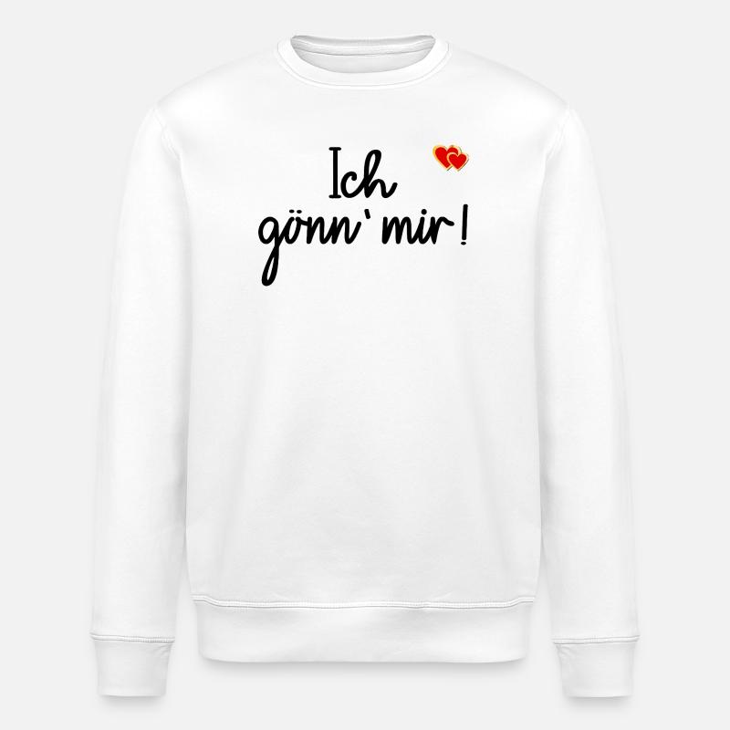 Life plan enjoyment indulgence - Stanley/Stella ROLLER Unisex Organic Sweatshirt - white