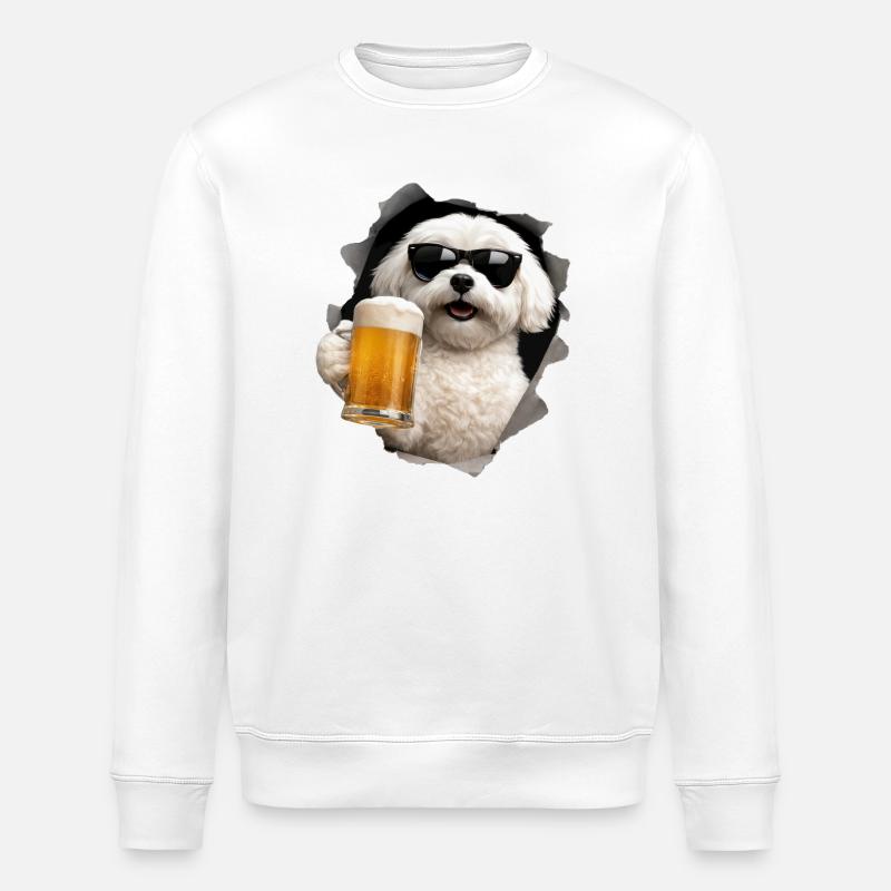 Maltesisches Bier - Stanley/Stella Unisex Bio-Sweatshirt ROLLER - Weiß
