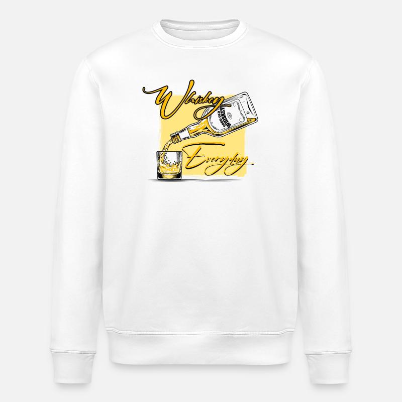 Whiskey Everyday Pour Art - Stanley/Stella Unisex Bio-Sweatshirt ROLLER - Weiß