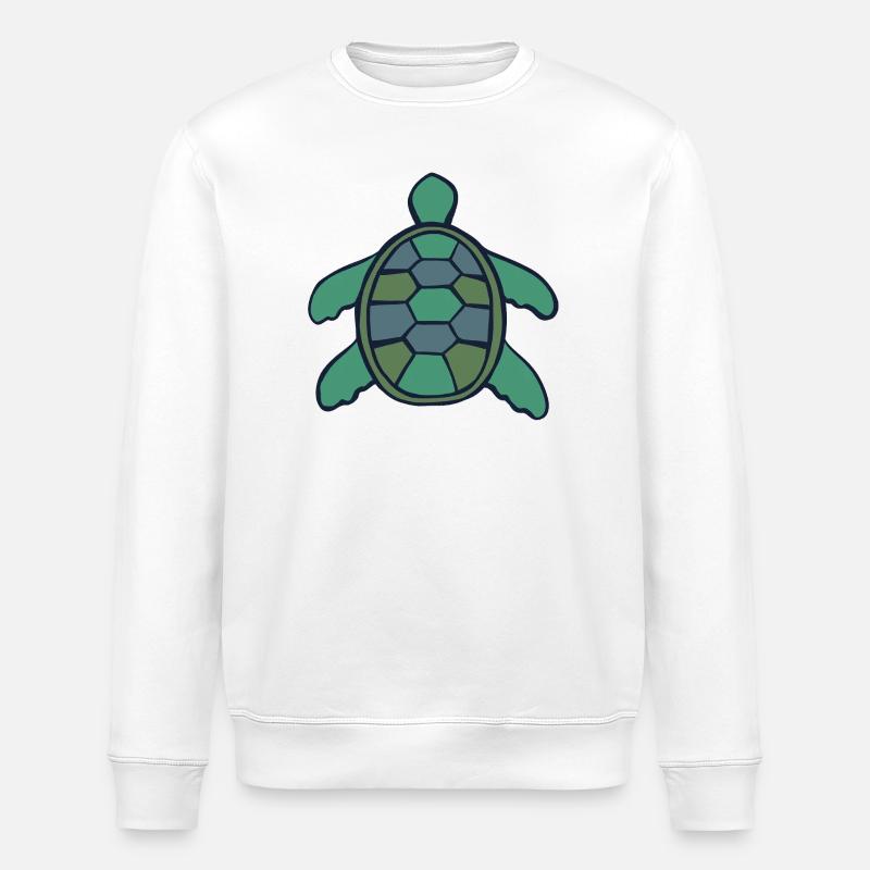 Geometric Shell Turtle - Stanley/Stella ROLLER Unisex Organic Sweatshirt - white