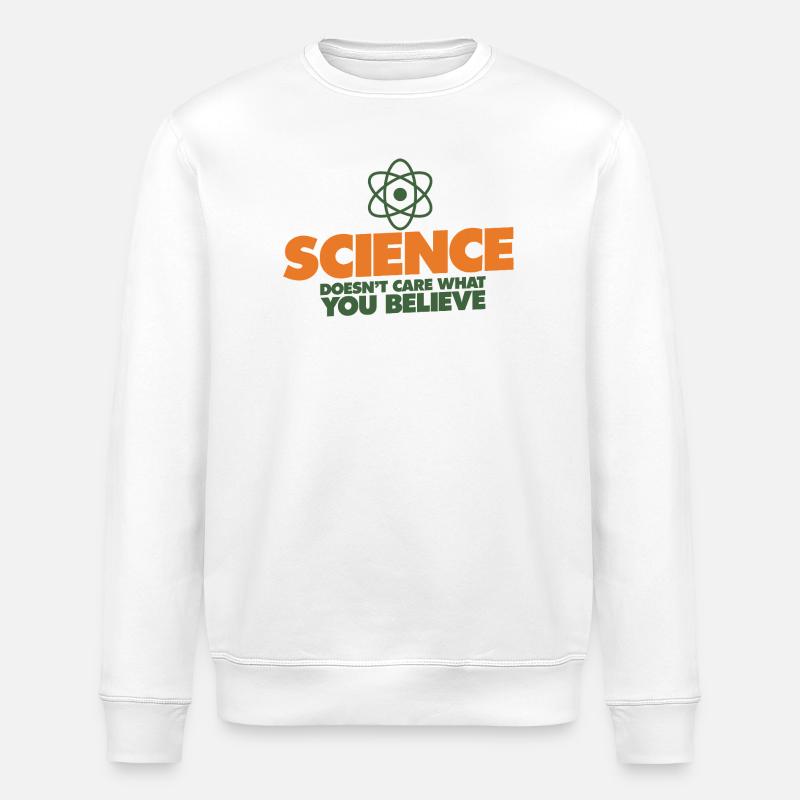 Science Over Belief - Stanley/Stella ROLLER Unisex Organic Sweatshirt - white